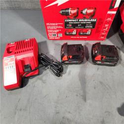 HOUSTON LOCATION - AS-IS M18 18V Lithium-Ion Brushless Cordless Compact Drill/Impact Combo Kit (2-Tool) W/(2) 2.0 Ah Batteries, Charger & Bag