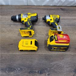 AS-IS 20V MAX Cordless Brushless Hammer Drill/Driver 2 Tool Combo Kit with FLEXVOLT ADVANTAGE