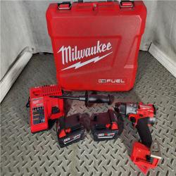 HOUSTON LOCATION - AS-IS (APPEARS LIKE NEW) Milwaukee 2904-22 Hammer Drill Driver Kit with Batteries  Charger & Tool Case  Red