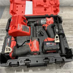 AS-IS Milwaukee M18 FUEL 18V Lithium-Ion Brushless Cordless Hammer Drill and Impact Driver Combo Kit (2-Tool) with 2 Batteries