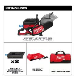 NEW! - Milwaukee MX FUEL Lithium-Ion Cordless 14 in. Cut Off Saw Kit with (2) Batteries and Charger