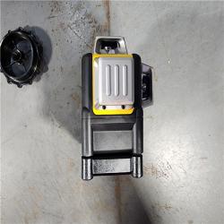 HOUSTON LOCATION - AS-IS DEWALT 12V MAX Lithium-Ion 100 Ft. Green Self-Leveling 3-Beam 360 Degree Laser Level with 2.0Ah Battery, Charger and Case