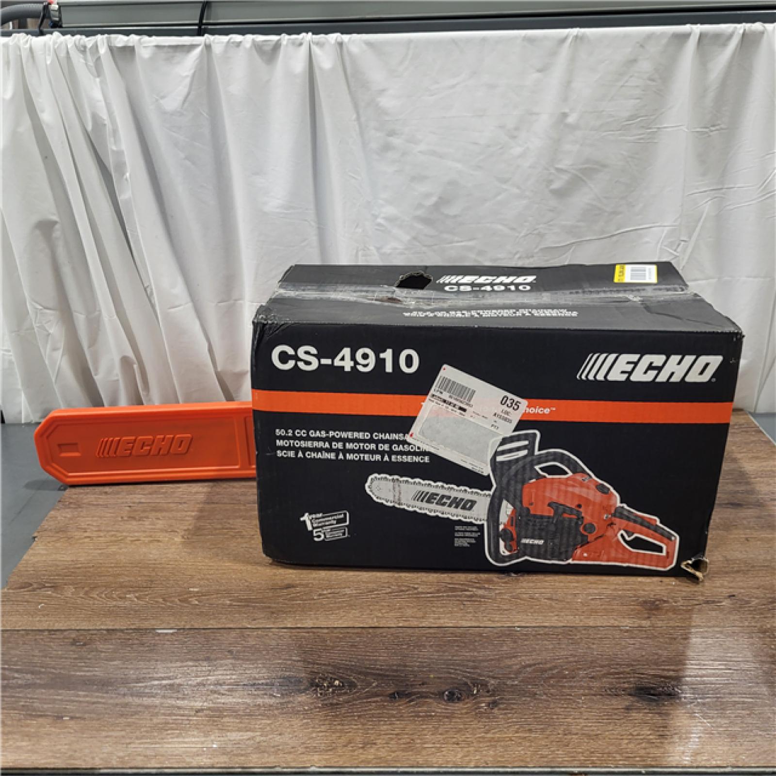 AS-IS 20 in. 50.2 Cc 2-Stroke Gas Rear Handle Chainsaw