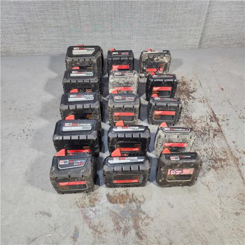 HOUSTON LOCATION - AS-IS MILWAUKEE BATTERY PACK QTY - 15