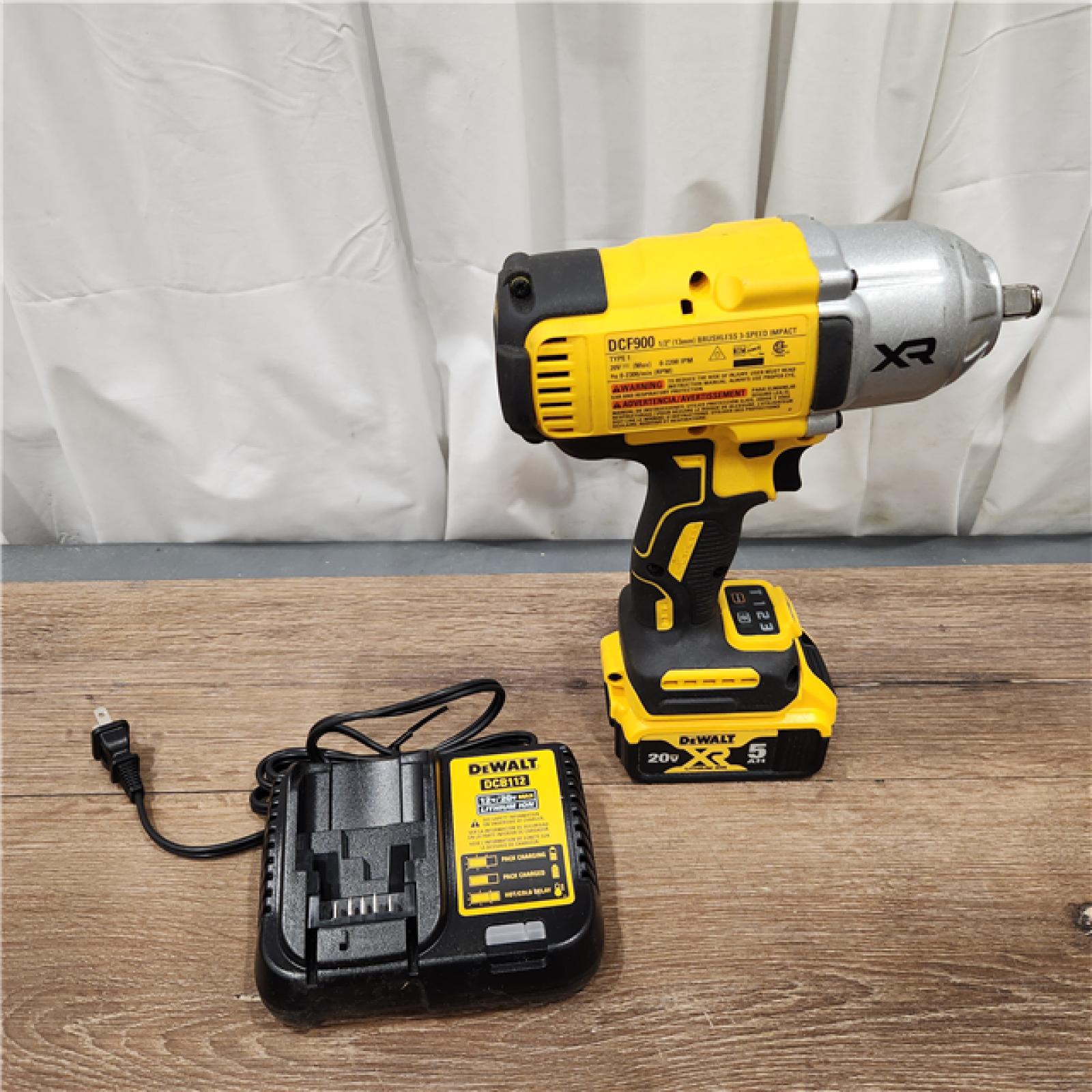 AS-IS DEWALT 20V MAX* XR 1/2  High Torque Impact Wrench with Hog Ring Anvil