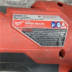 AS-IS Milwaukee 2839-20 M18 FUEL 15 Ga. 18 Volt Brushless Angled Finish Nailer