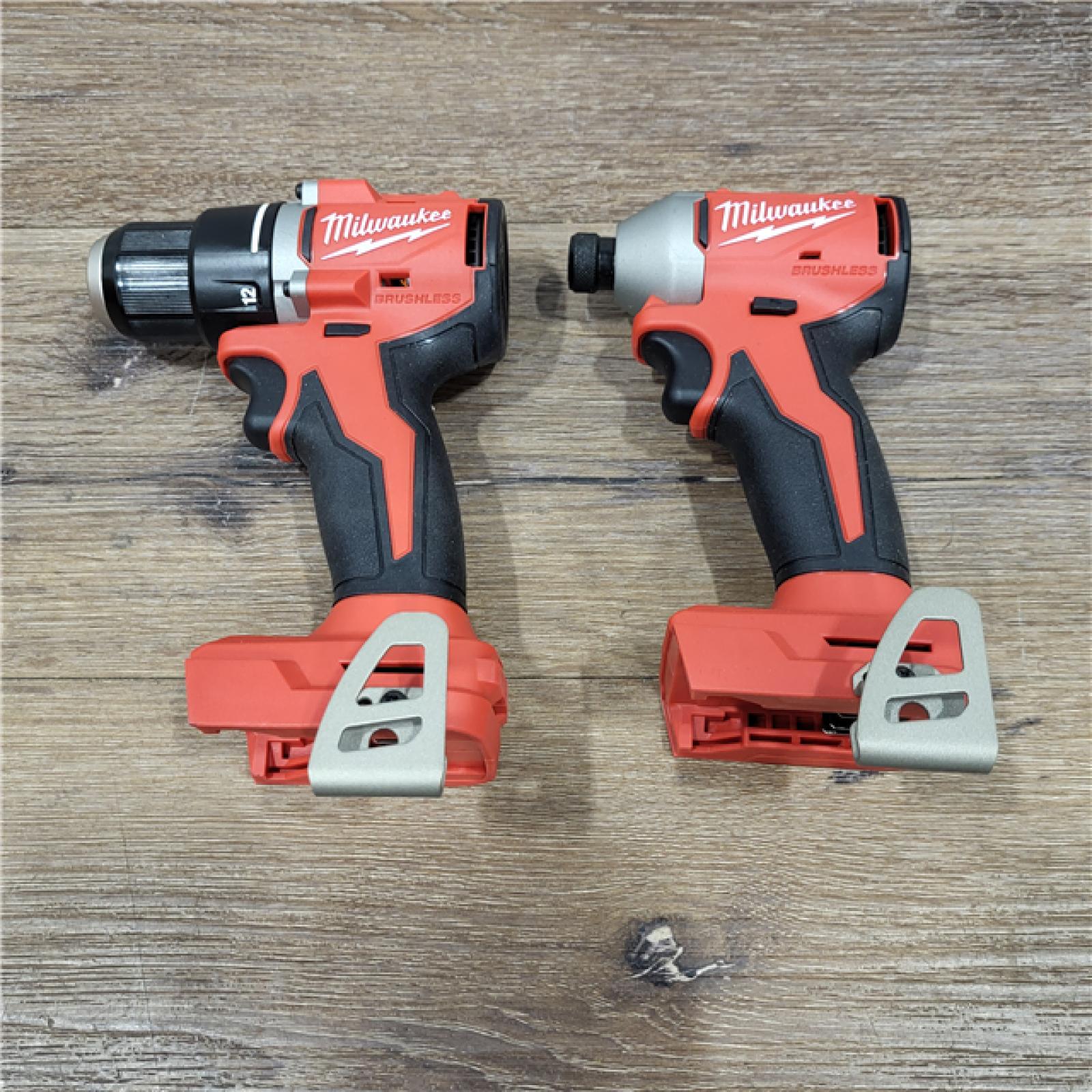 AS-IS M18 18V Lithium-Ion Brushless Cordless Compact Drill/Impact Combo Kit (2-Tool) W/(2) 2.0 Ah Batteries, Charger & Bag