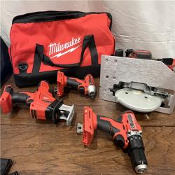 AS-ISMilwaukee M18 18-Volt Lithium-Ion Brushless Cordless Combo Kit (4-Tool) with 2-Batteries, 1-Charger and Tool Bag