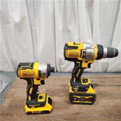 AS-IS DEWALT 20V MAX Cordless Brushless Hammer Drill/Driver 2 Tool Combo Kit with FLEXVOLT ADVANTAGE