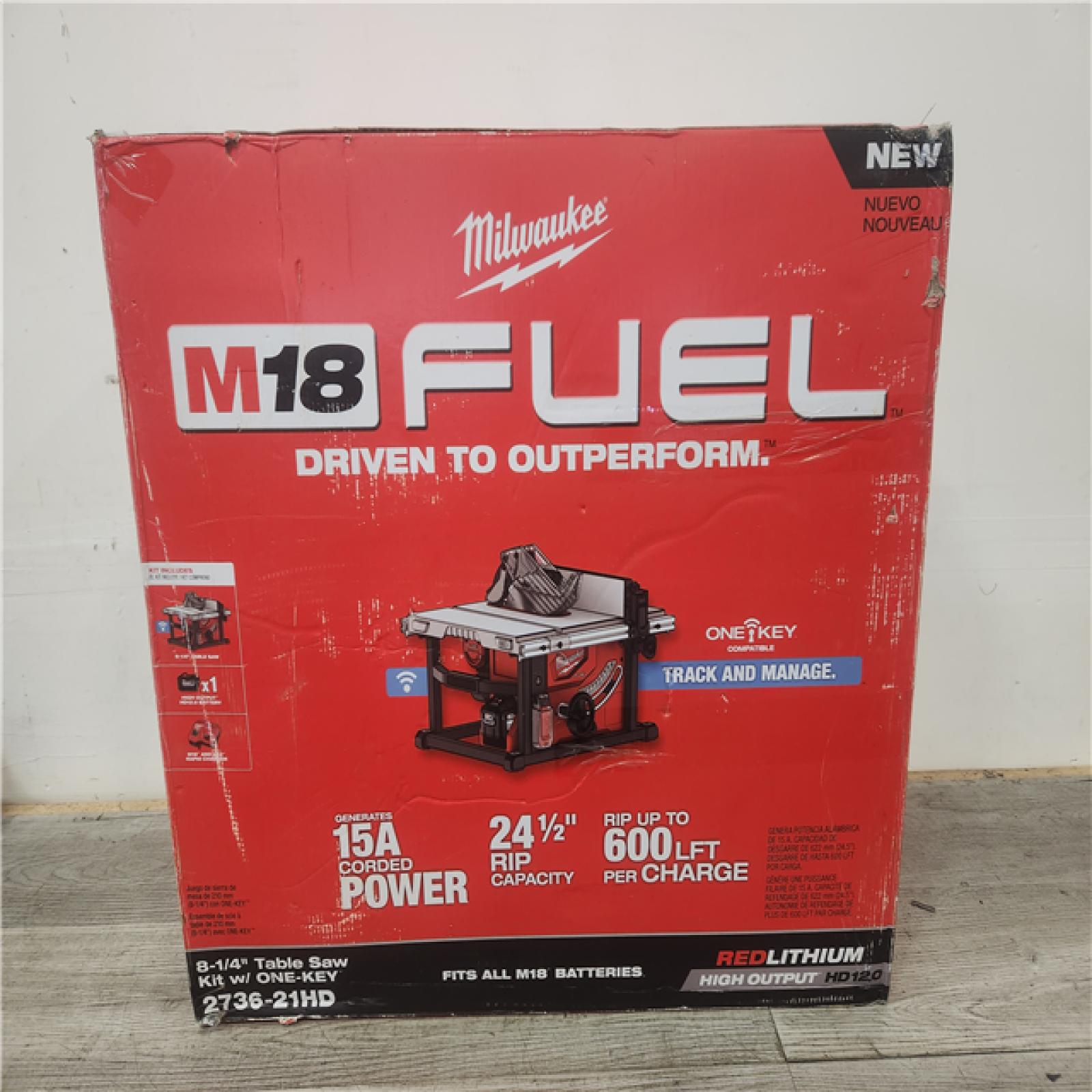 Phoenix Location Milwaukee M18 FUEL ONE-KEY 18- volt Lithium-Ion Brushless Cordless 8-1/4 in. Table Saw Kit W/ Rapid Charger (No Battery)