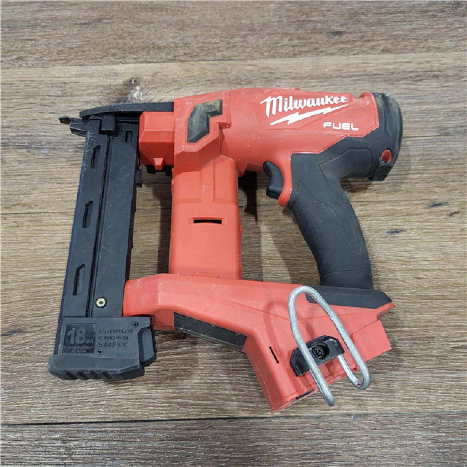 AS-IS M18 FUEL 18-Volt Lithium-Ion Brushless Cordless 18-Gauge 1/4 in. Narrow Crown Stapler (Tool-Only)