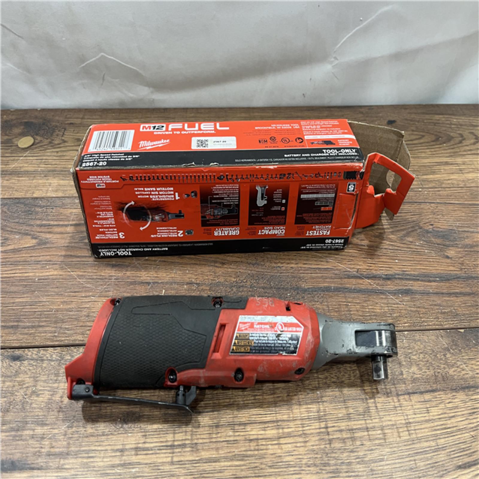 AS IS Milwaukee 2567-20 M12 FUEL Brushless Lithium-Ion 3/8 in. Cordless High Speed Ratchet (Tool Only)