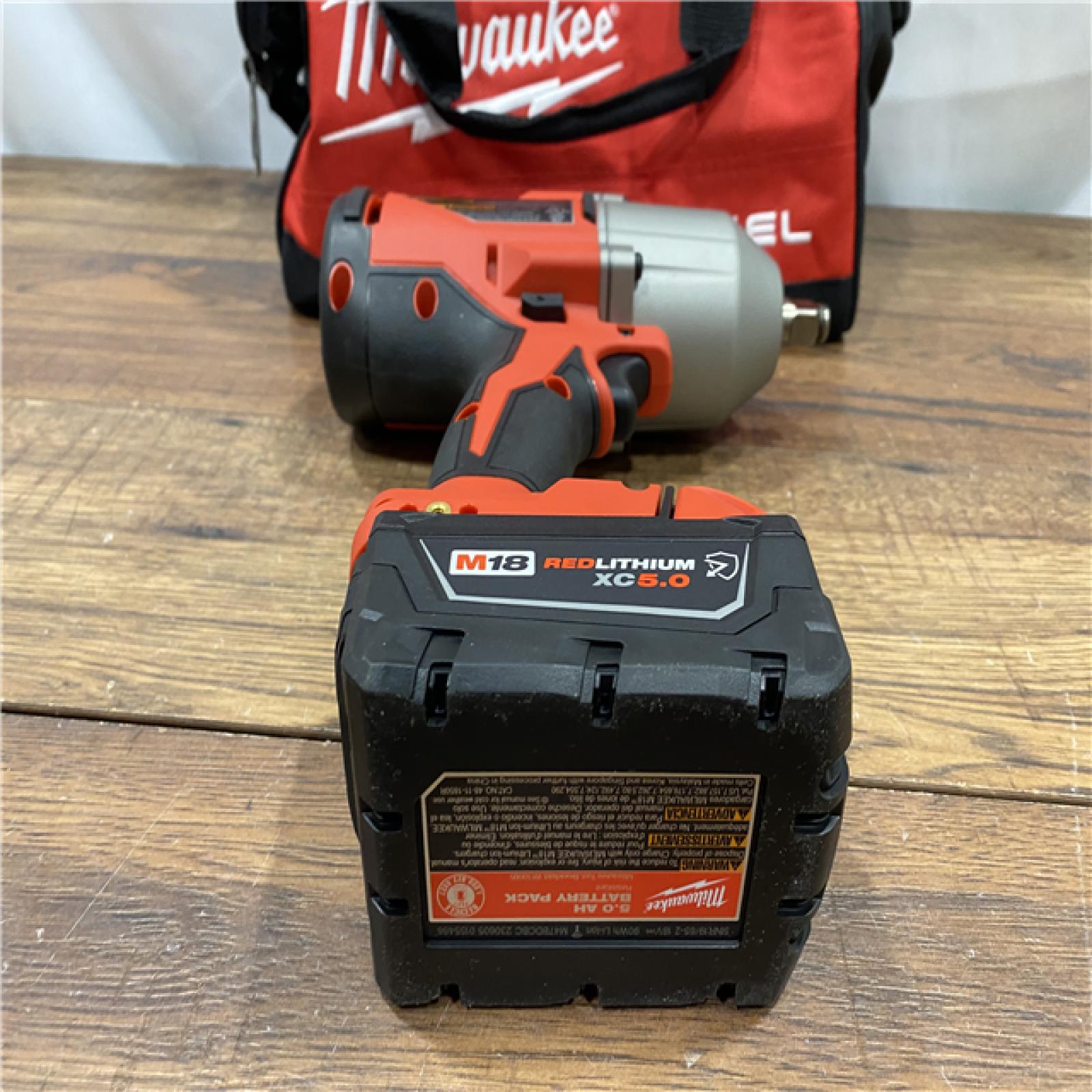 AS IS Milwaukee 18V Cordless 1/2  Impact Wrench with Friction Ring Kit