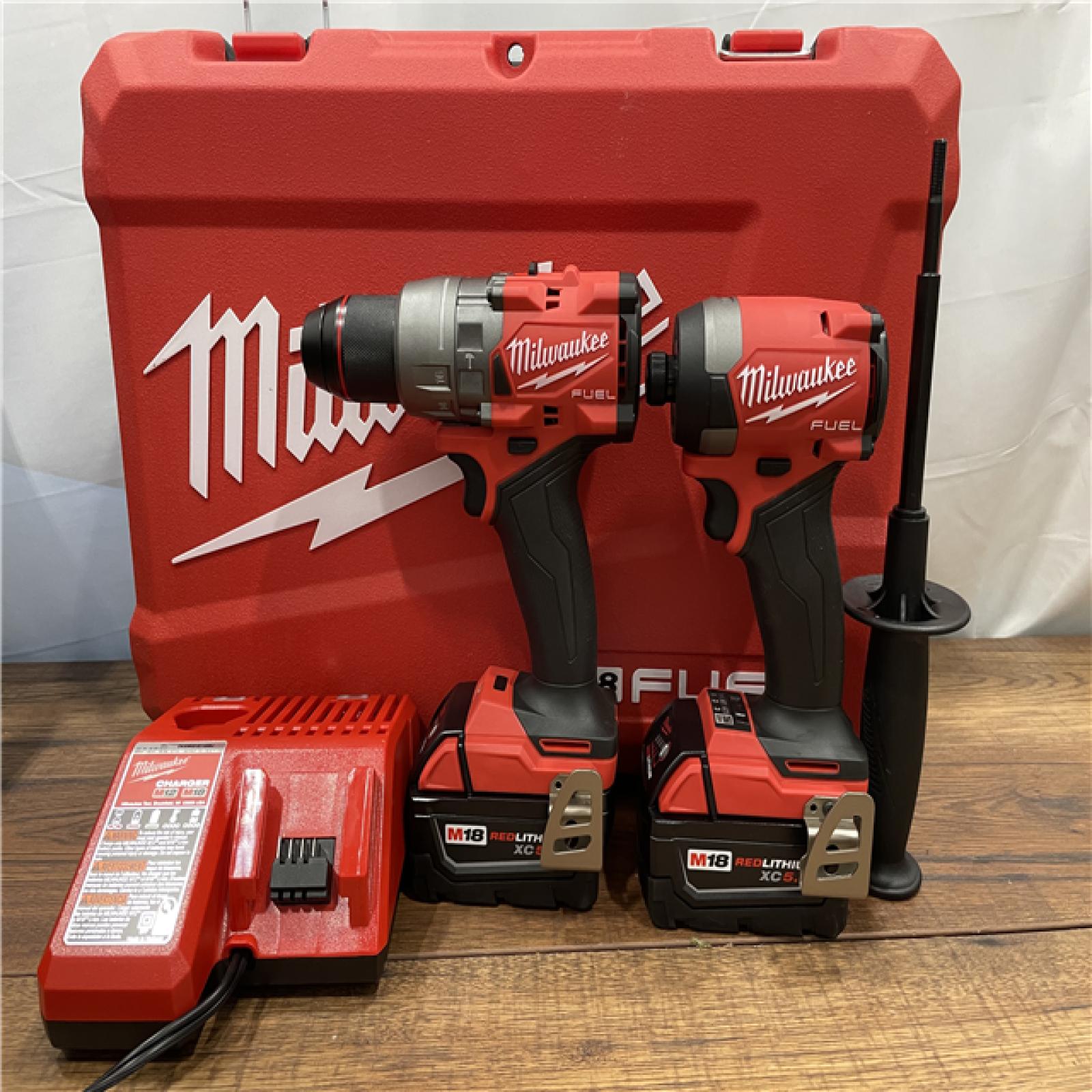 AS-IS Milwaukee M18 FUEL Brushless Cordless Hammer Drill and Impact Driver (2-Tool) Combo Kit