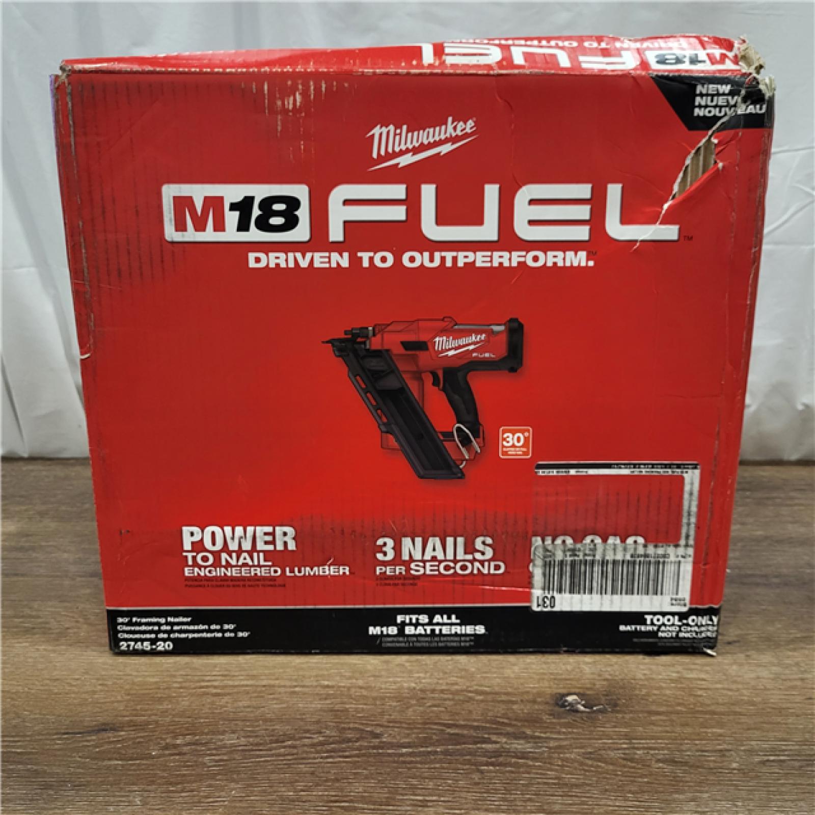 AS-IS M18 FUEL 3-1/2 in. 18-Volt 30-Degree Lithium-Ion Brushless Cordless Framing Nailer (Tool-Only)