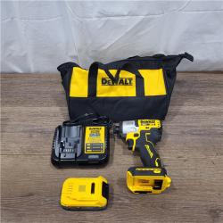 AS-IS DEWALT 20V MAX XR Lithium-Ion Brushless Cordless 1/4 3-Speed Impact Driver Kit