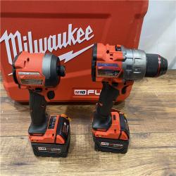 AS IS Milwaukee M18 FUEL 18V Lithium-Ion Brushless Cordless Hammer Drill and Impact Driver Combo Kit (2-Tool) with 2 Batteries