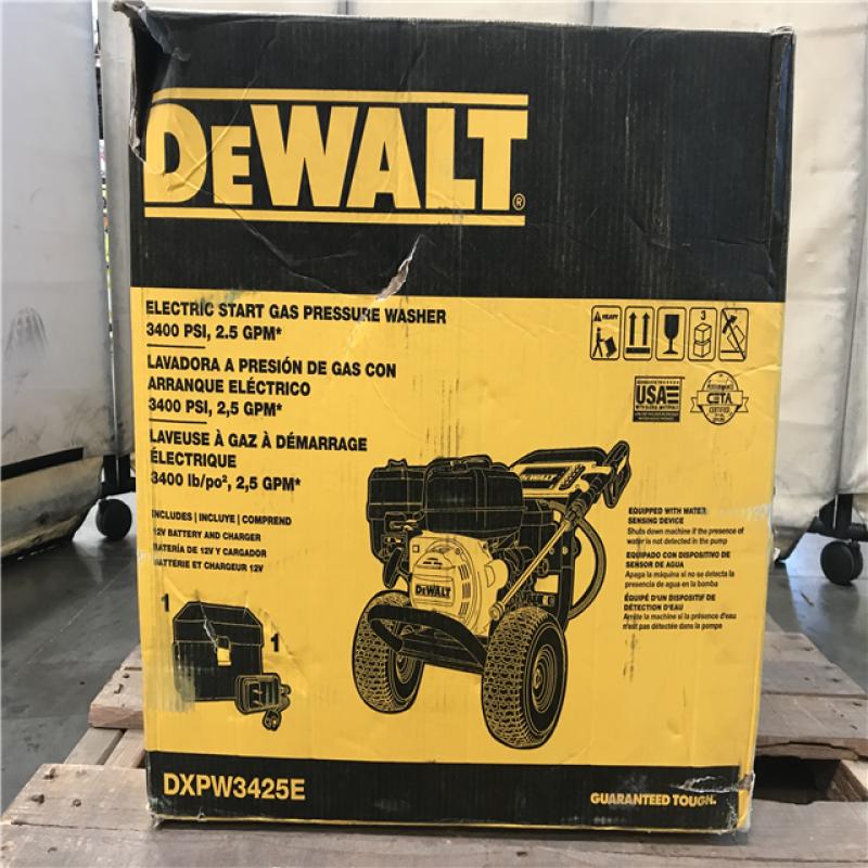 Dewalt 3400 psi pressure washer electric start hot sale