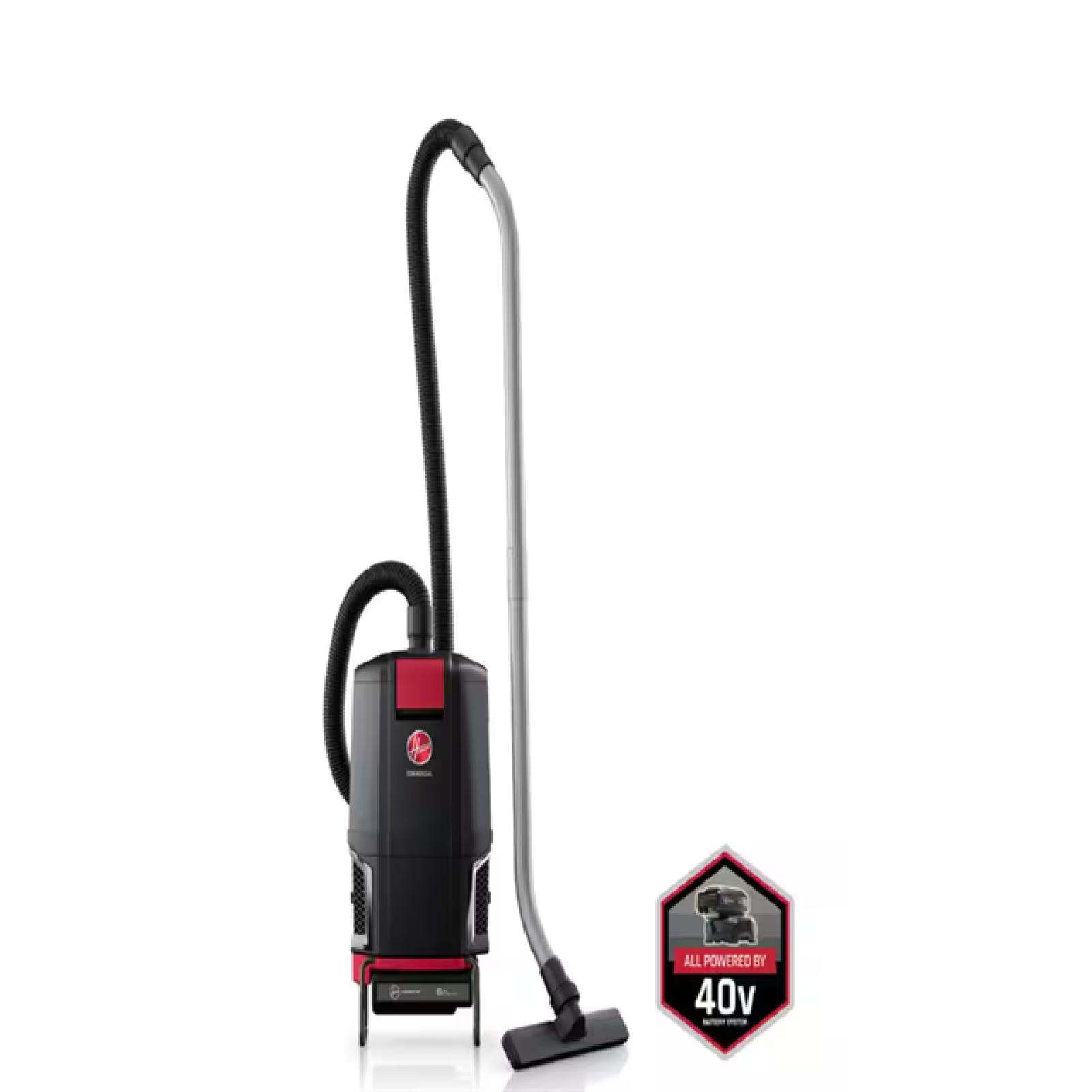 NEW! - HOOVER HVRPWR Commercial 40V Brushless, Cordless, Bagged, HEPA Filter, Lighweight, Backpack Vacuum Cleaner, Black