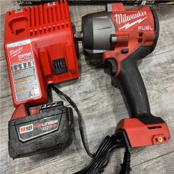 AS-IS Milwaukee 2967-21B M18 FUEL 1/2 High Torque Impact Wrench W/ Friction Ring 5.0Ah Kit