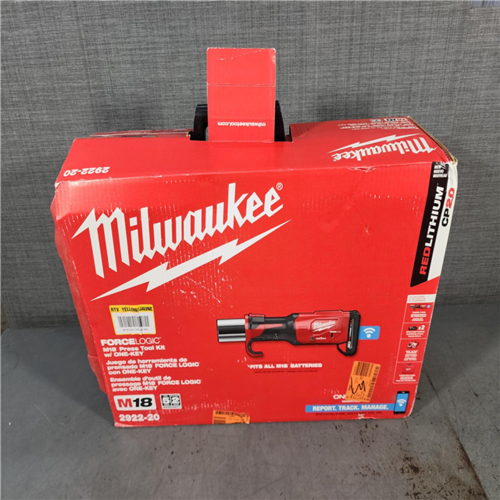 HOUSTON LOCATION - AS-IS (APPEARS LIKE NEW) Milwaukee M18 18-Volt Lithium-Ion Brushless Cordless FORCE LOGIC Press Tool