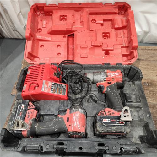 AS-IS Milwaukee 3497-22 12V Brushless Hammer Drill and Impact Driver Combo Kit