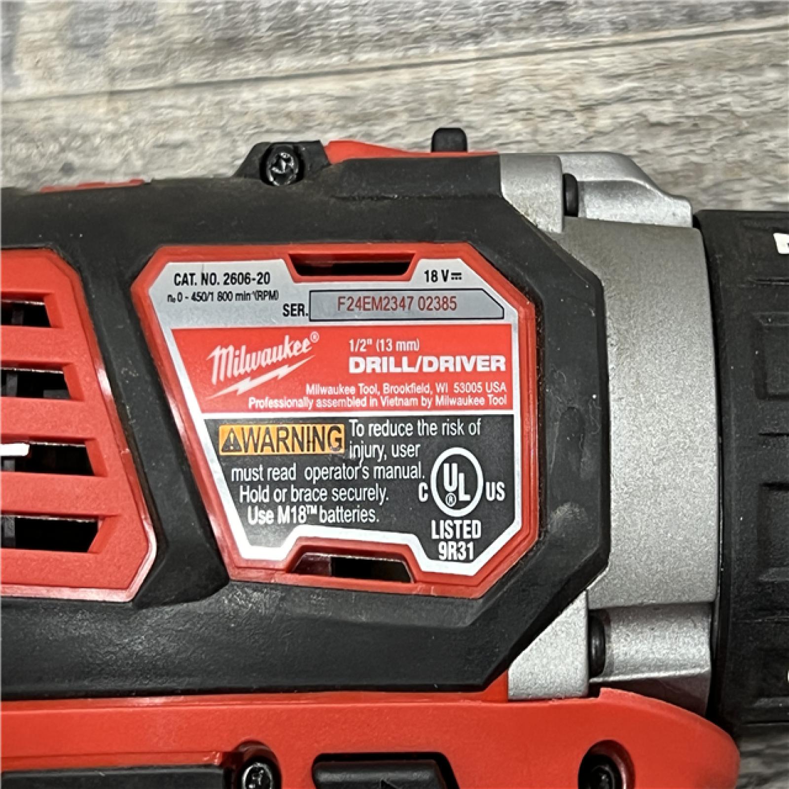 AS-IS Milwaukee M18 18V Cordless Brushed 2 Tool Drill/Driver and Impact Driver Kit