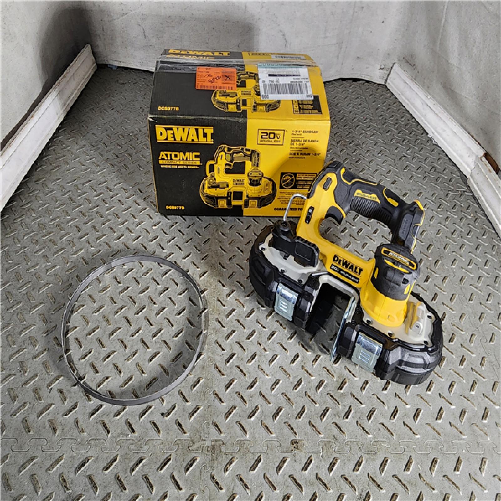 HOUSTON LOCATION - AS-IS Dewalt DCS377B 20V MAX ATOMIC Brushless Cordless 1-3/4  Compact Bandsaw (TOOL ONLY)