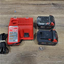 AS-IS Milwaukee M18 18-Volt Lithium-Ion XC Starter Kit with Two 5.0Ah Batteries / Charger (48-59-1852B)