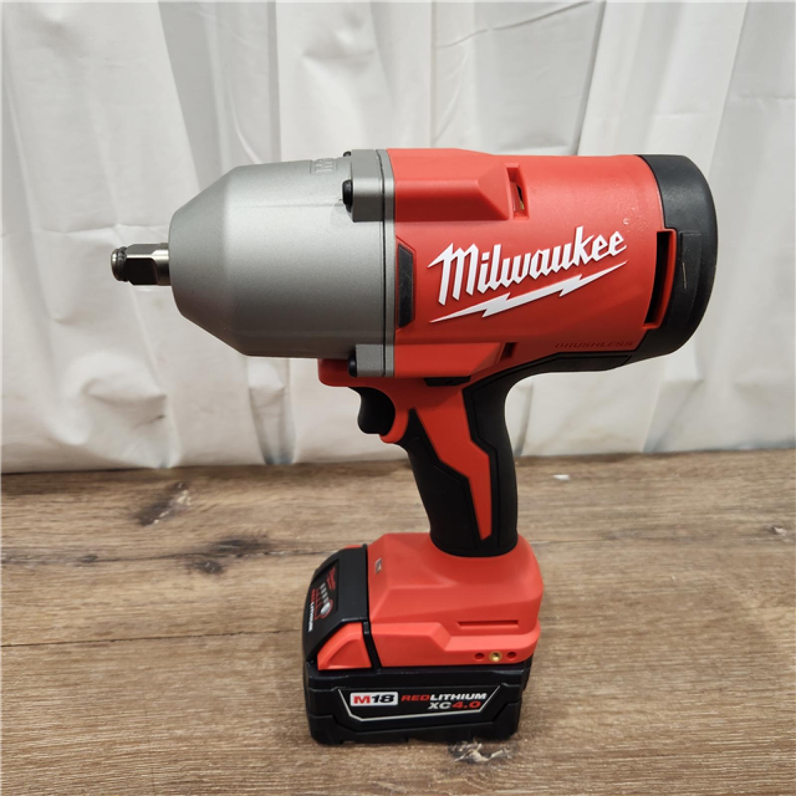 AS-IS Milwaukee M18 Brushless Cordless 1/2 High Torque Impact Wrench with Friction Ring Kit