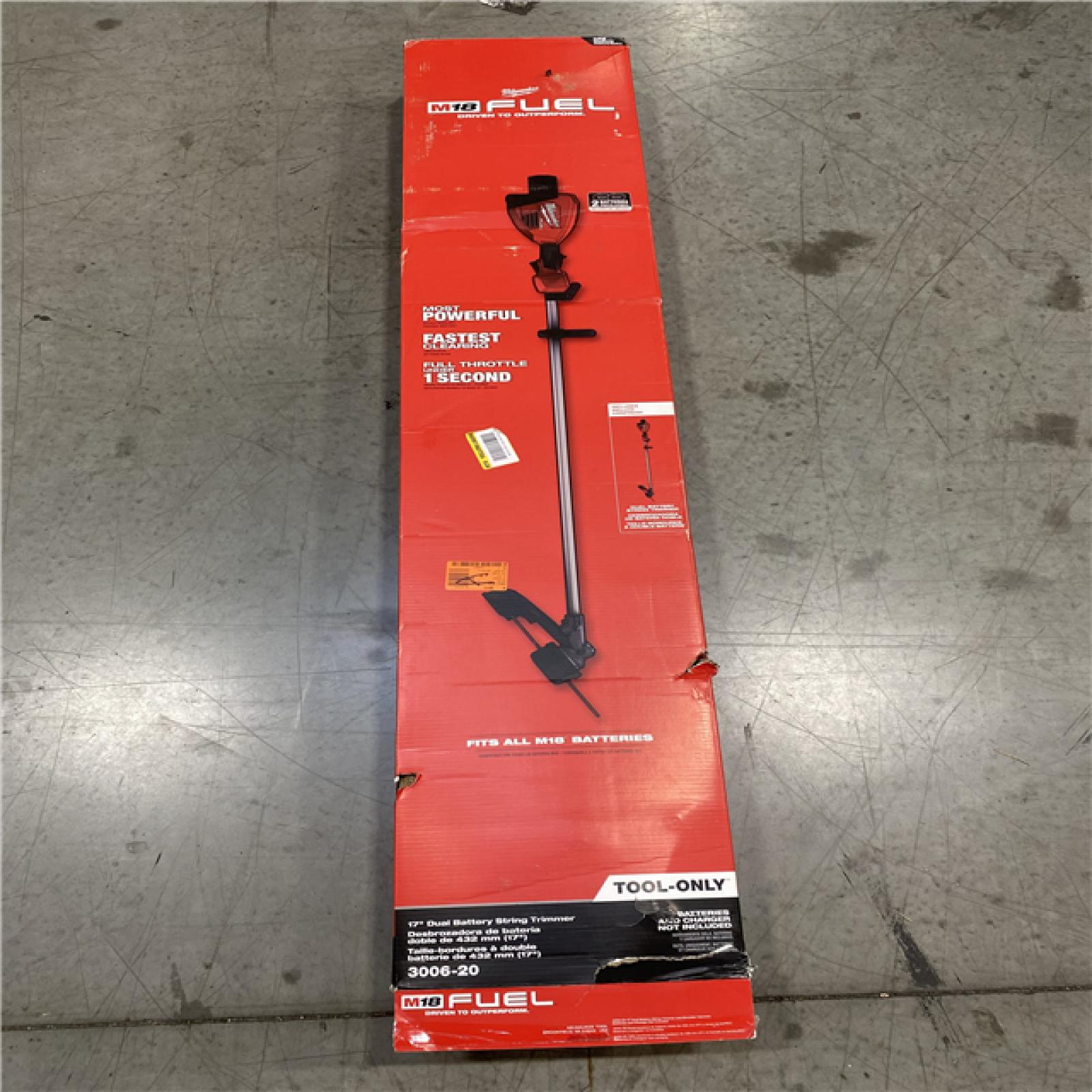 DALLAS LOCATION - Milwaukee M18 FUEL 18V Brushless Cordless 17 in. Dual Battery Straight Shaft String Trimmer (Tool-Only)