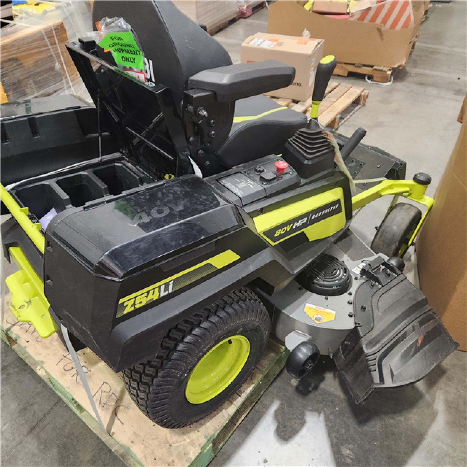 Dallas Location - As-Is Ryobi Z54LI Electric Zero Turn Mower