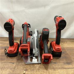 AS IS Milwaukee M18 18-Volt Lithium-Ion Brushless Cordless Combo Kit (4-Tool) with 2-Batteries, 1-Charger and Tool Bag