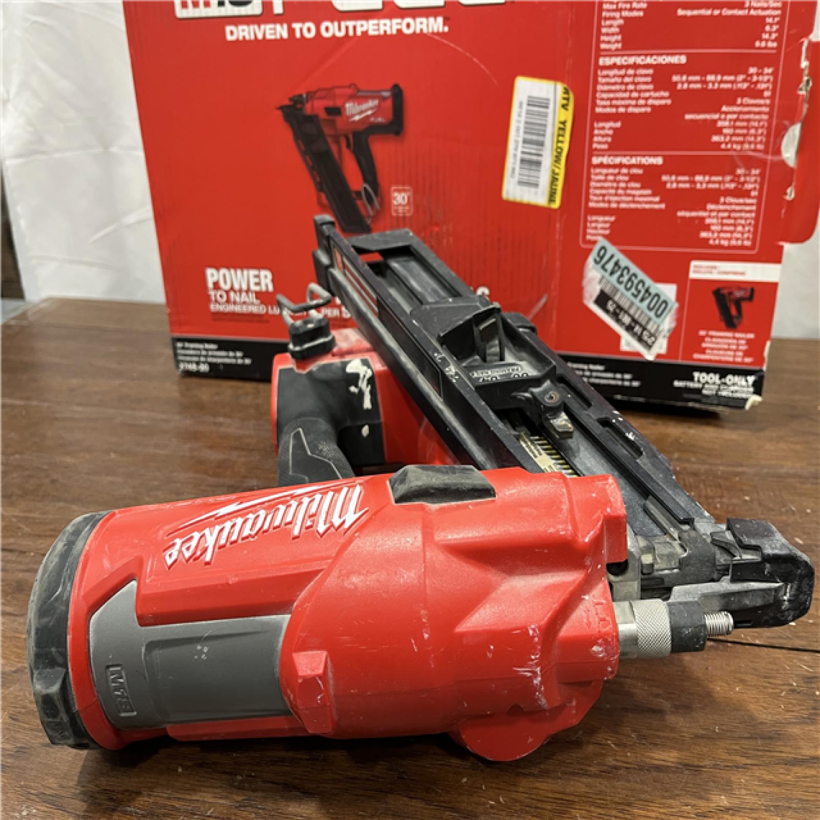 AS-ISMilwaukee M18 FUEL 30 Degree Framing Nailer