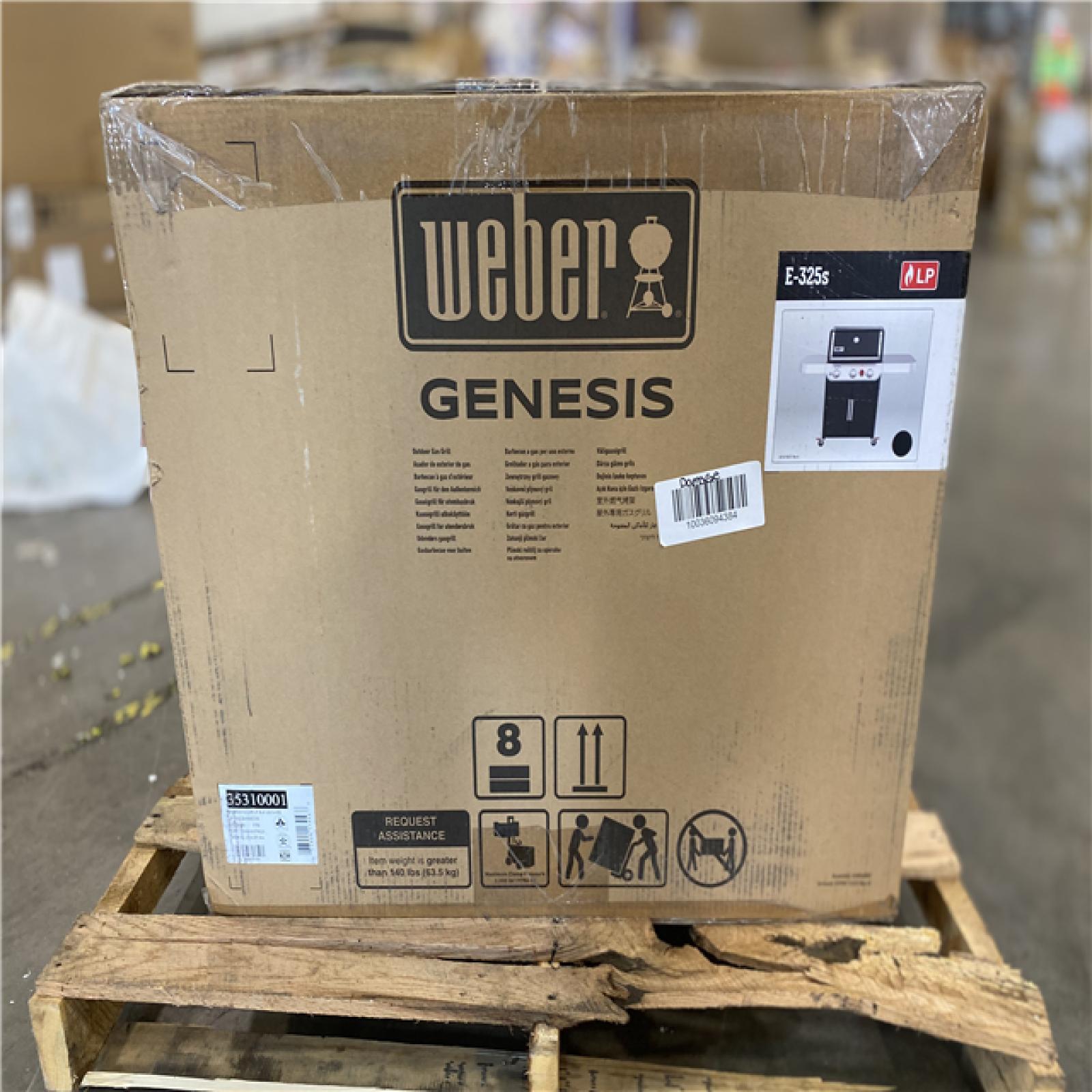 DALLAS LOCATION - Weber Genesis E-325s 3-Burner Liquid Propane Gas Grill in Black with Built-In Thermometer