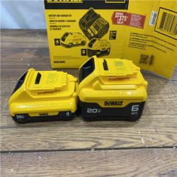 AS IS DEWALT 20V MAX Lithium-Ion 6.0Ah and 4.0Ah Battery and Charger Starter Kit