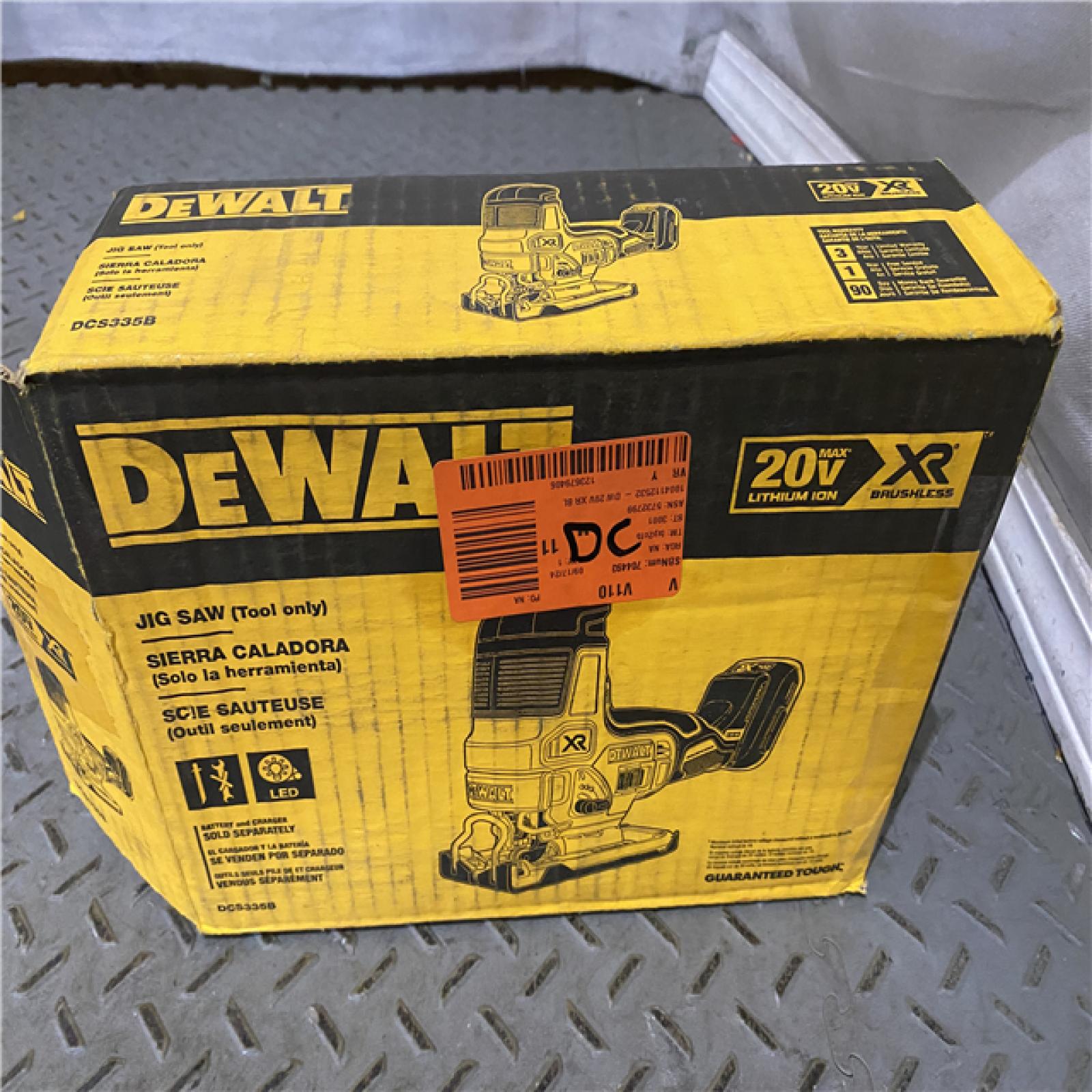 Houston location AS-IS DEWALT 20V MAX XR Cordless Barrel Grip Jigsaw (Tool Only)