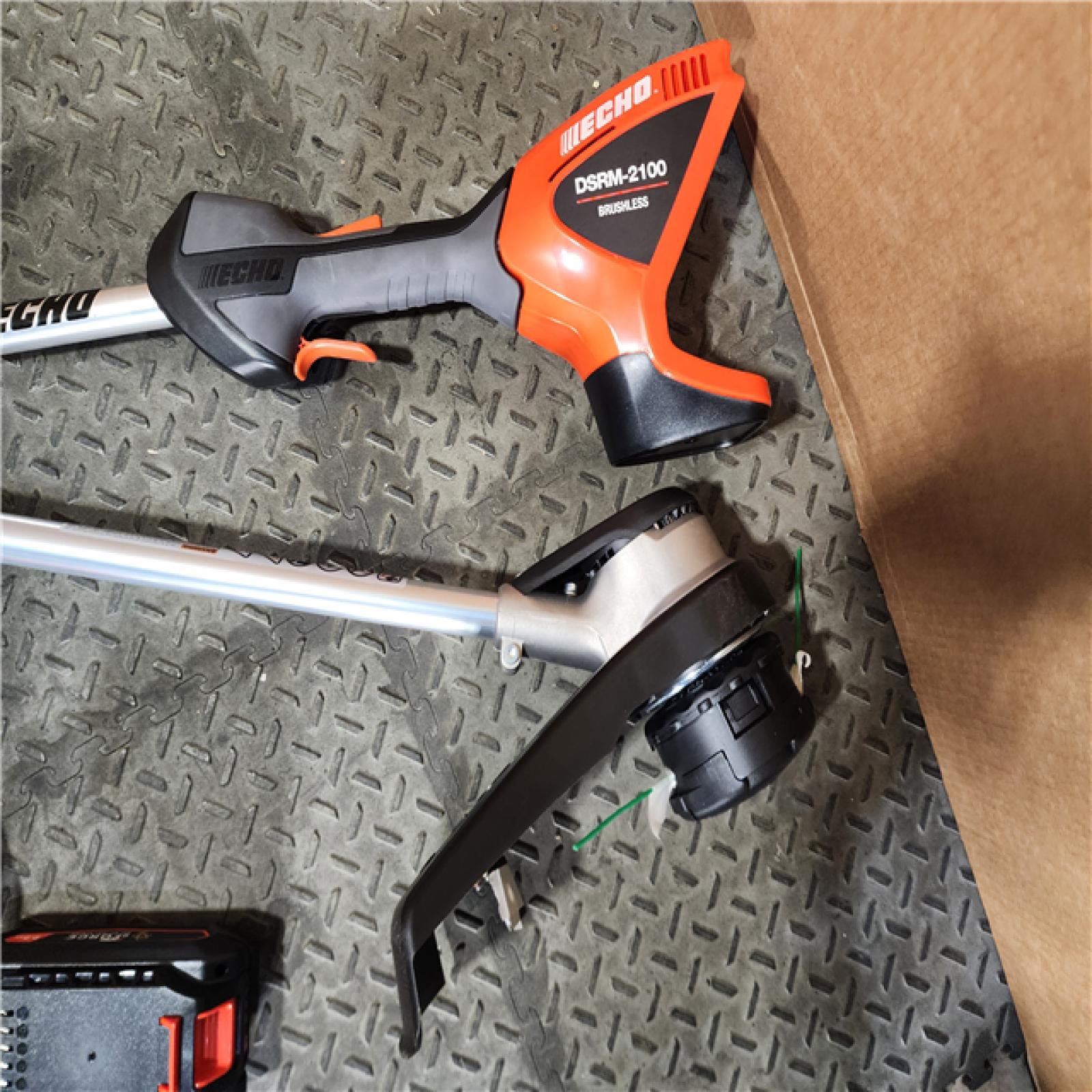 HOUSTON LOCATION - AS-IS (APPEARS LIKE NEW) Echo EFORCE 56V 16 in. Brushless Cordless Battery String Trimmer with 2.5Ah Battery and Charger - DSRM-2100