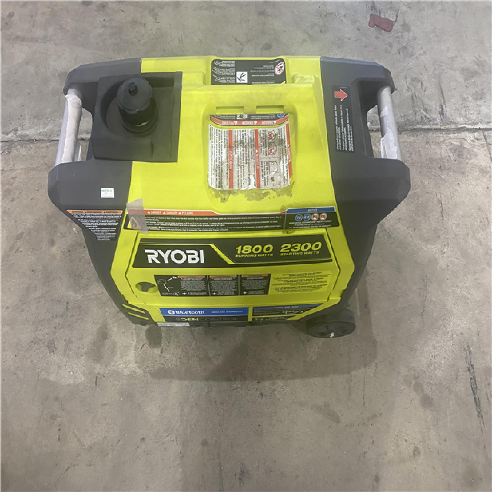 Houston location AS-IS RYOBI 2,300-Watt Recoil Start Bluetooth Super Quiet Gasoline Powered Digital Inverter Generator with CO Shutdown Sensor