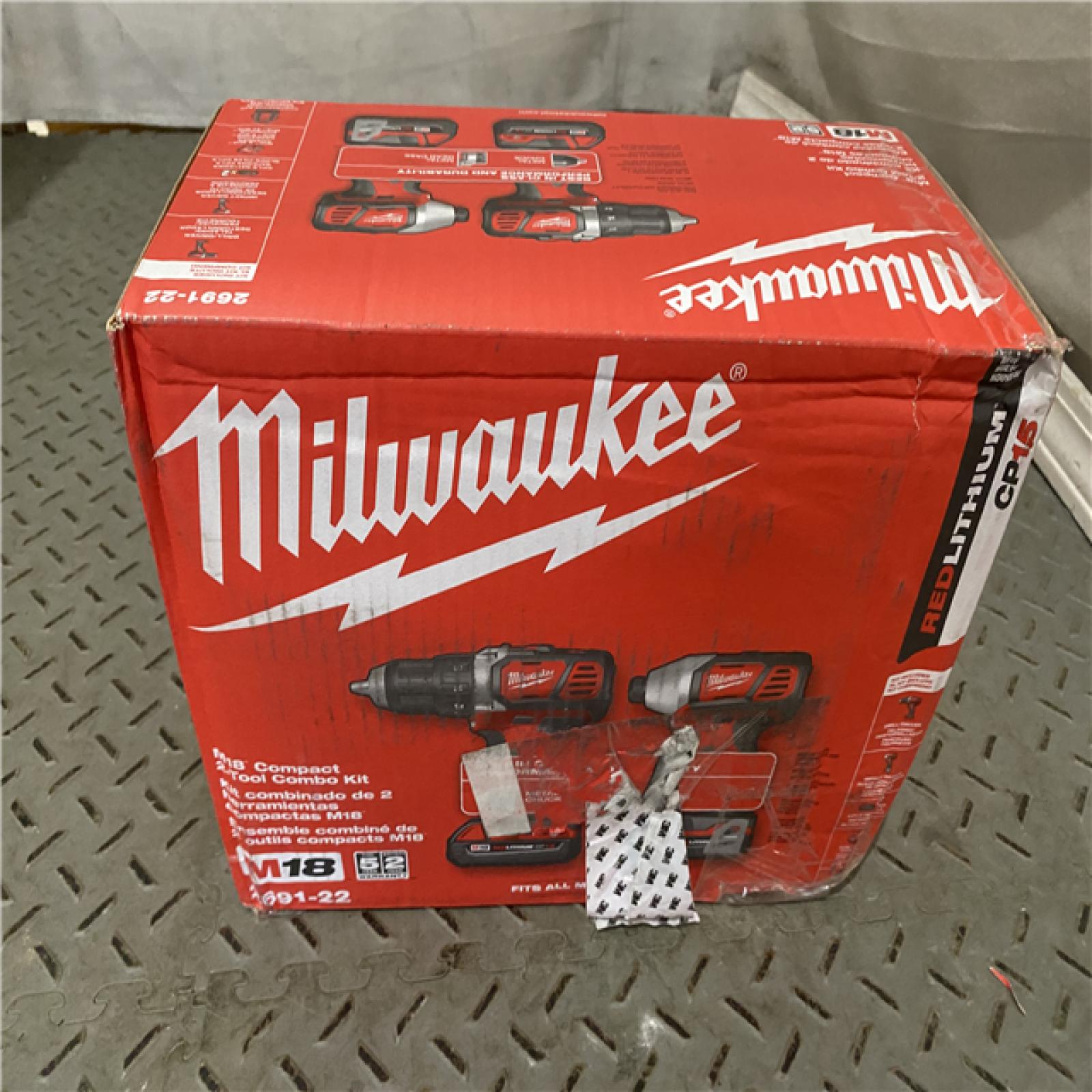 Houston location AS-IS Milwaukee Electric Tools 2691-22 MILWAUKEE M18 COMBO KITS LIKE NEW