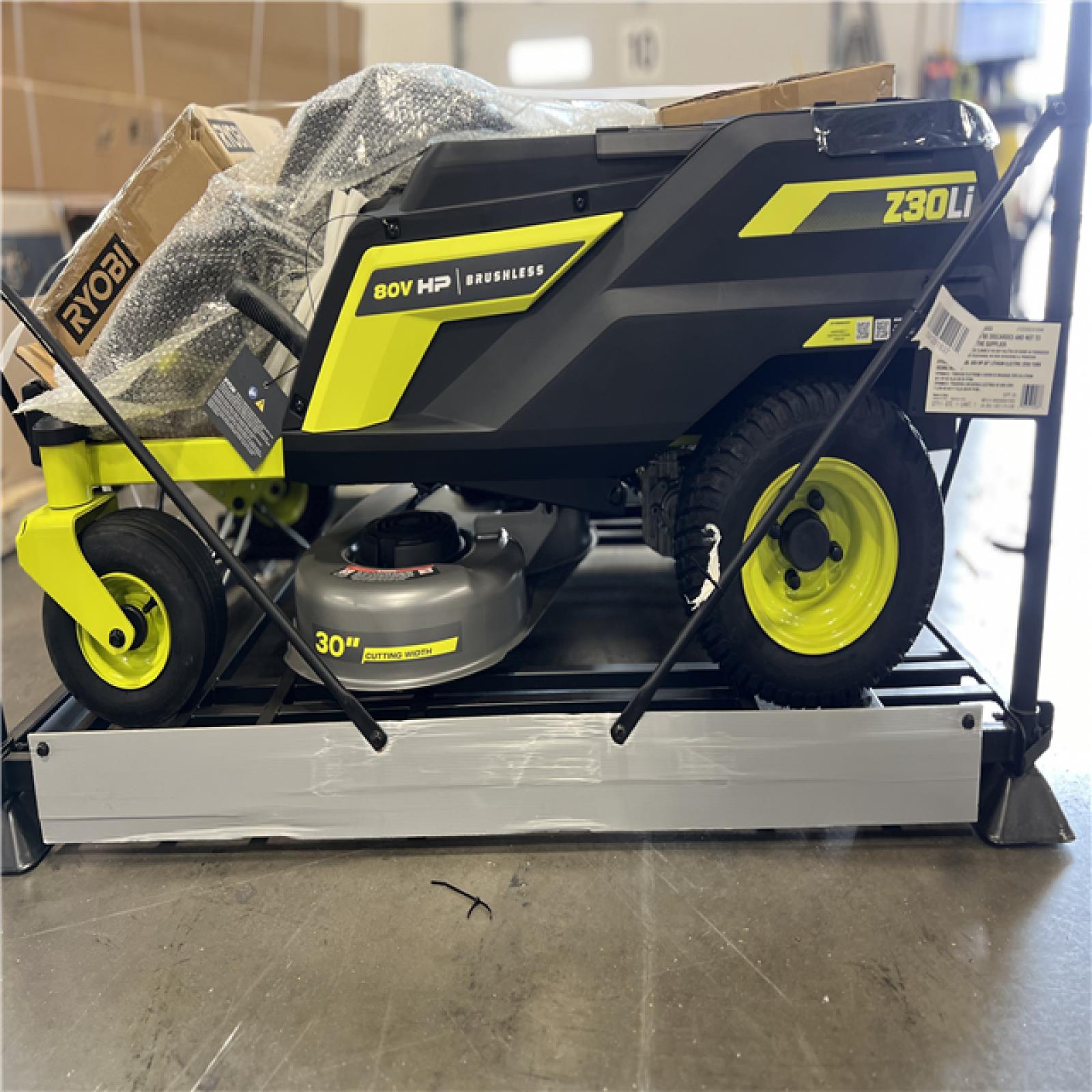 DALLAS LOCATION - RYOBI 80V HP Brushless 30 in. Battery Electric Cordless Zero Turn Riding Mower