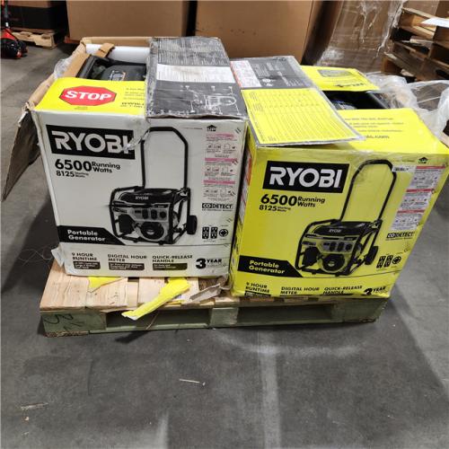 Dallas Location - As-Is RYOBI 6,500-Watt Gasoline Powered Portable Generator (Lot Of 2)