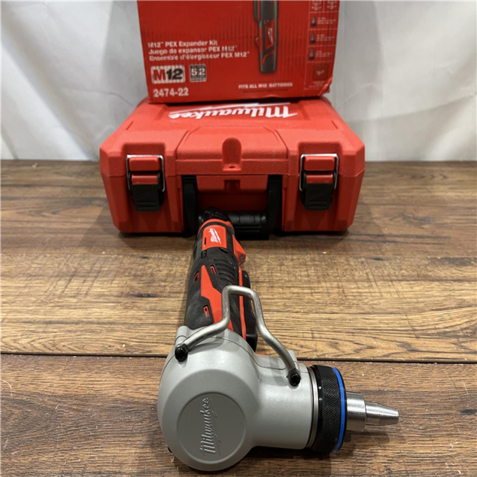 AS IS M12 12-Volt Lithium-Ion Cordless PEX Expansion Tool Kit with (2) 1.5 Ah Batteries, (3) Expansion Heads and Hard Case