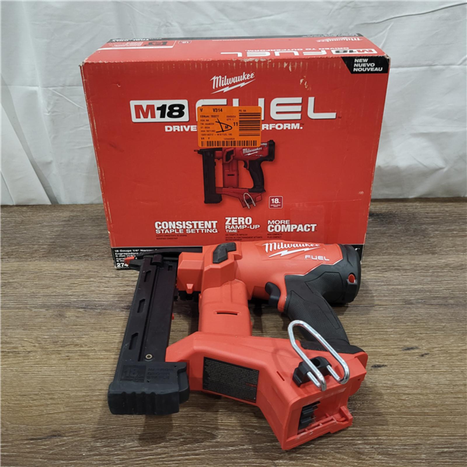 AS-IS M18 FUEL 18-Volt Lithium-Ion Brushless Cordless 18-Gauge 1/4 in. Narrow Crown Stapler (Tool-Only)