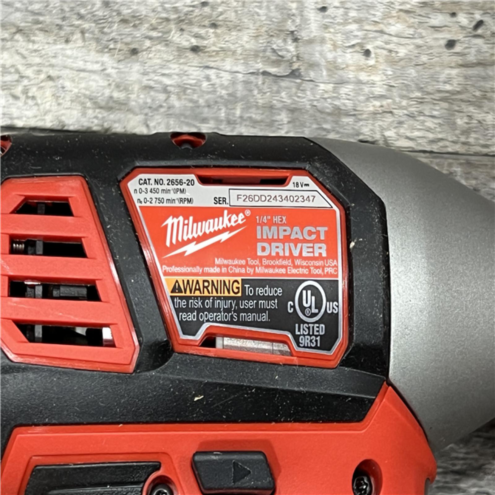 AS-IS MILWAUKEE M18 18-Volt Lithium-Ion Cordless Combo Kit (9-Tool) with (2) Batteries, Charger, and Tool Bag