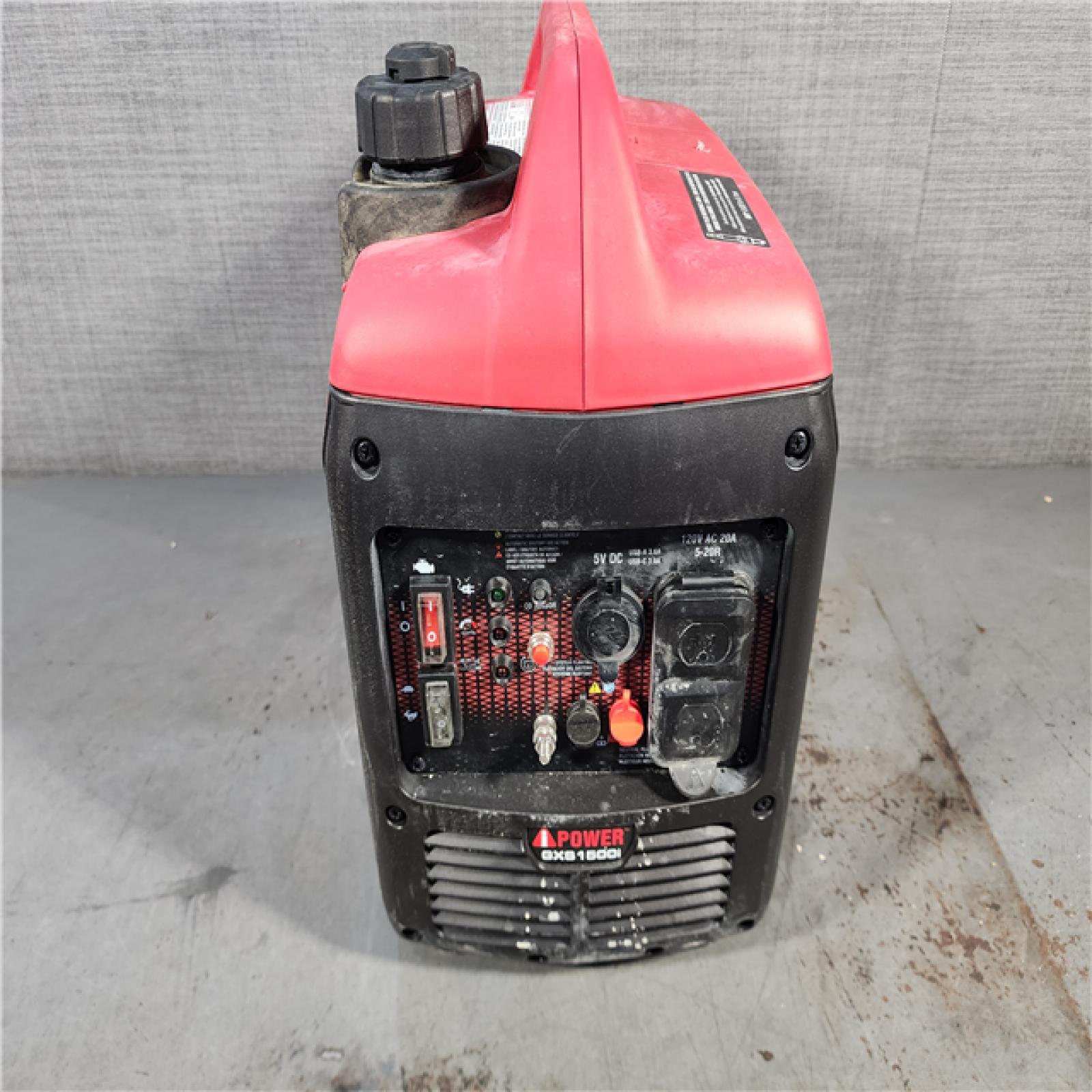 HOUSTON LOCATION - AS-IS 1500-Watt Recoil Start Gasoline Powered Ultra-Light Inverter Generator with 60cc OHV Engine and CO Sensor Shutdown