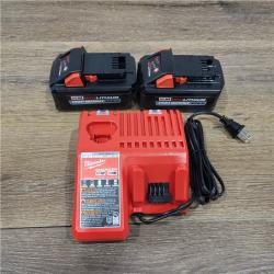 AS-IS Milwaukee M18 18-Volt Lithium-Ion High Output Starter Kit with Two 6.0 Ah Battery and Charger