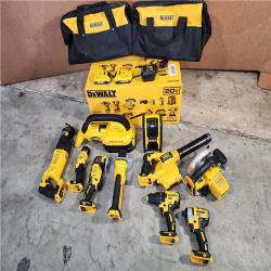 HOUSTON LOCATION - AS-IS (APPEARS LIKE NEW) DEWALT 20-Volt Max Lithium-Ion 10-Tool Cordless Combo Kit with Two 2.0 Ah Batteries, Charger and 2 Bags