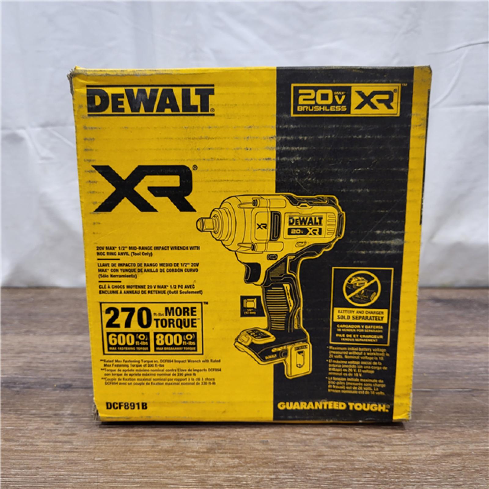 AS-IS DEWALT 20-Volt MAX XR Cordless 1/2 in. Impact Wrench (Tool-Only) (DCF891B)