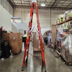 Phoenix Location Werner 8 ft. Fiberglass Twin Step Ladder with 375 lb. Load Capacity Type IAA Duty Rating